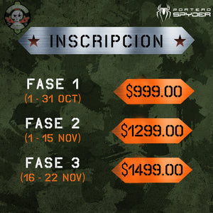 INSCRIPCIÓN Spyder Keeper Combat