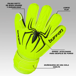 Guantes de Portero Spyder Buffon Básico Infantil Neón